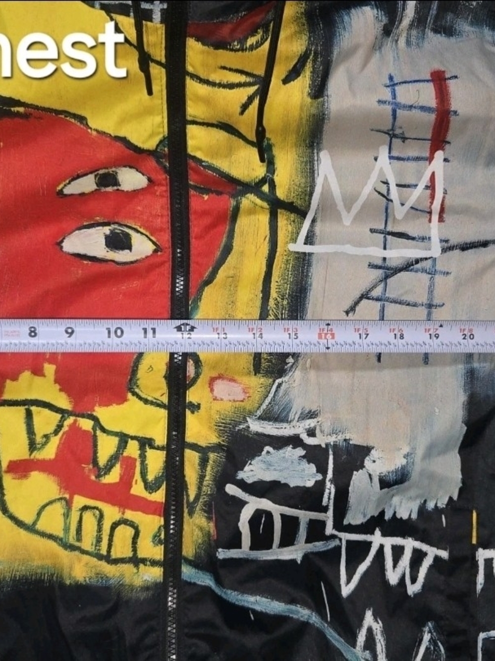 Jean Michel Basquiat X Members Only  Men's XL Hooded Art Jacket - Picture 14 of 16